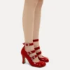 Animal Toe Three-Strap Shoe
