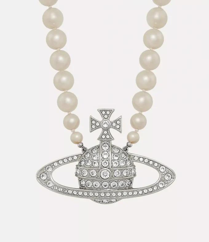 Man. Bas Relief Pearl Necklace